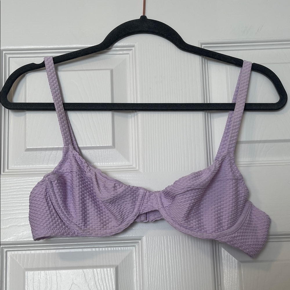 Lilac Textured Underwire Bikini